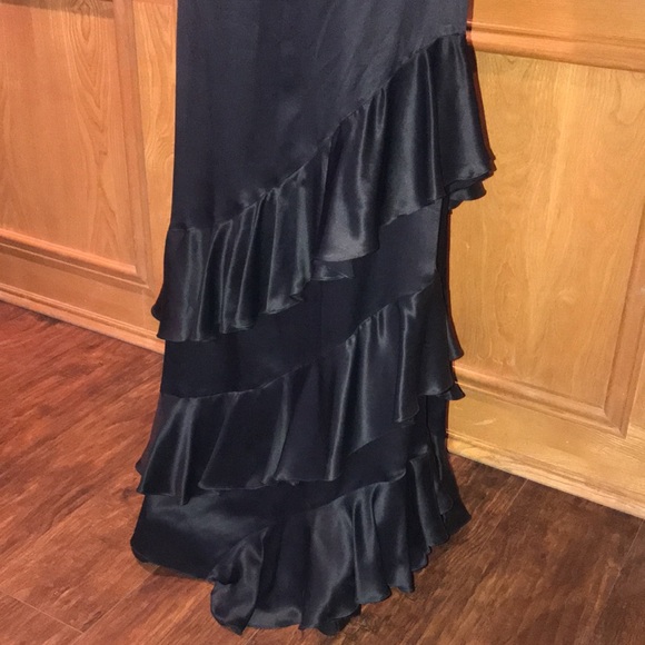 Orna Farho Black Meline 100% Silk Gown Size T44 eu - US 8 - Picture 4 of 14